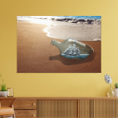 STRAND OCEAN SCHIFFSFLASCHE STRETCHIERTE LEINWAND (Insitu (Wohnzimmer))