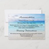 Strand oder Hochzeit in Urlaubsort Einladung (Rückseite)