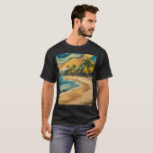 Strand, Ölfarbe. T-Shirt (Vorne ganz)