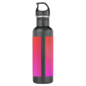 Strand Orange Pink Ombre Edelstahlflasche (Rückseite)