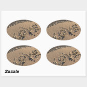 Strand Ovaler Aufkleber (Blatt)