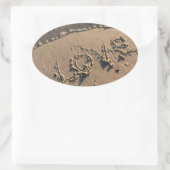 Strand Ovaler Aufkleber (Tasche)