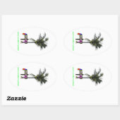 Strand Ovaler Aufkleber (Blatt)