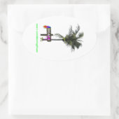 Strand Ovaler Aufkleber (Tasche)