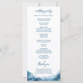 Strand-Ozean-Aquarell-Hochzeitsprogramm (Rückseite)