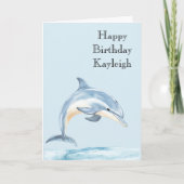 Strand Ozean Delfin Geburtstag Karte (Vorderseite)