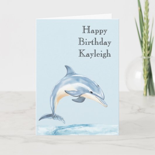 Strand Ozean Delfin Geburtstag Karte (Vorderseite)
