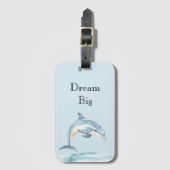 Strand Ozean Delfin Gepäckanhänger (Vorderseite Vertikal)