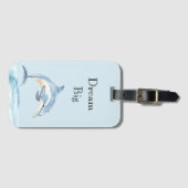 Strand Ozean Delfin Gepäckanhänger (Vorderseite (Horizontal))