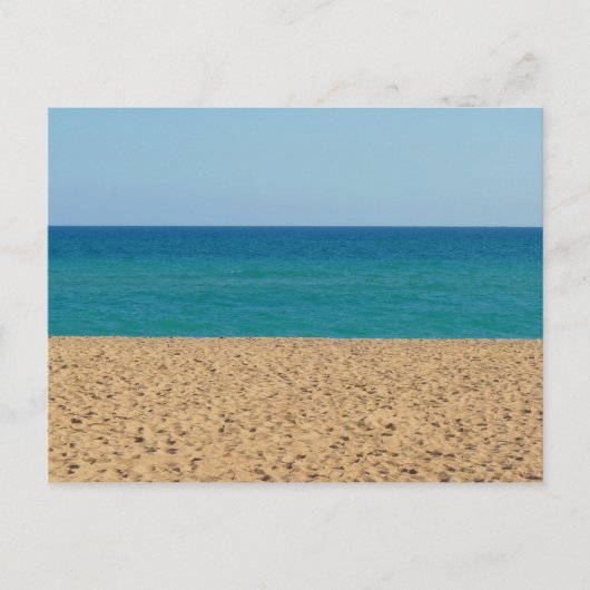 Strand, Ozean, Himmel Postkarte (Vorderseite)