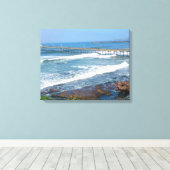 STRAND OZEAN, KALIFORNIEN Leinwand (Insitu (Holzboden))