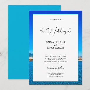 Strand-Ozean-Küsten-Hochzeit Einladung