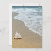 Strand Ozean Muschel Sandstrand Hochzeit Einladung (Rückseite)