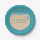 Strand, Ozean-Party Pappteller (Vorderseite)