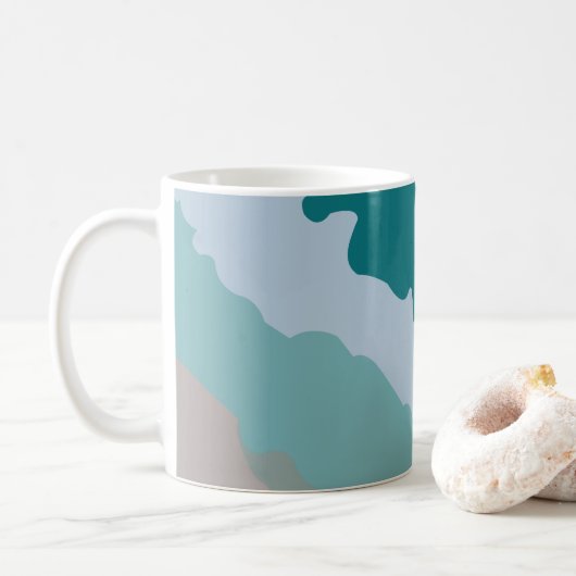 Strand Ozean Strandhaus Kaffeetasse (Mit Donut)