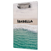 Strand-Ozean-Szene Ihren Namen hinzufügen Klemmbrett (Links)