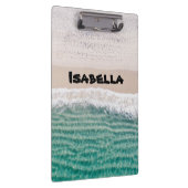 Strand-Ozean-Szene Ihren Namen hinzufügen Klemmbrett (Rechts)