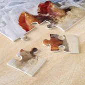 Strand Ozean Wave über Conch Seashells Puzzle (Seite)