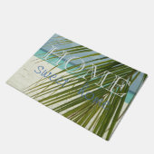Strand, Palm Blätter, Zuhause Sweet Zuhause Fußmatte (Schrägansicht)