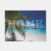 Strand, Palm, Sand, Zuhause Sweet Zuhause Fußmatte (Vorderseite)