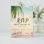 Strand, Palm, Seastar, Seashell UAWG Einladung (Stehend Vorderseite)