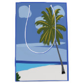 Strand Palm Tree Vacation Beach Mittlere Geschenktüte (Vorderseite)