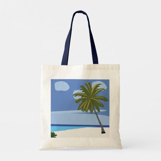 Strand Palm Tree Vacation Beach Tragetasche (Rückseite)