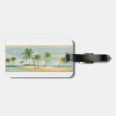 Strand-Palme-Gepäckanhänger Gepäckanhänger (Rückseite horizontal)