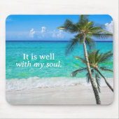 Strand Palmen Es ist gut mit meinem Soul Inspirati Mousepad (Vorne)