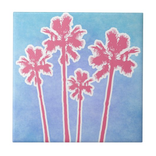 Strand-Palmen Fliese (Vorderseite)