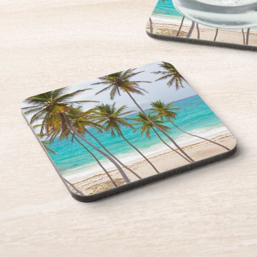Strand-Palmen Getränkeuntersetzer (Linke Seite)