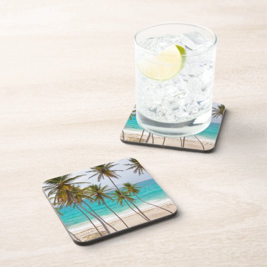 Strand-Palmen Getränkeuntersetzer (Rechte Seite)