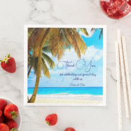 Strand, Palmen, Hochzeit des Ozeans Serviette