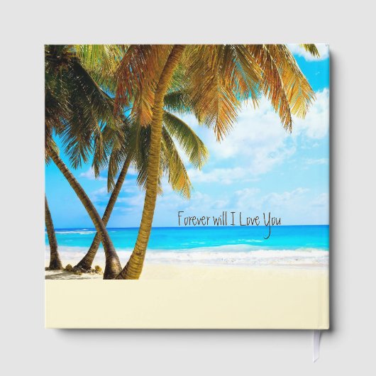 Strand, Palmen, Hochzeiten im Ozean Gästebuch (Rückseite)