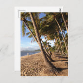 Strand, Palmen im Palmenhain Postkarte (Vorne/Hinten)