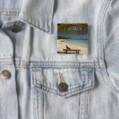Strand, Palmen & Liegestuhl Button (Beispiel)