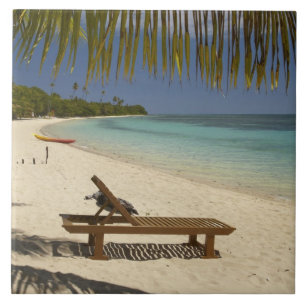 Strand, Palmen & Liegestuhl Fliese