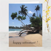 Strand Palmen Pension groß Karte (Gelbe Blume)