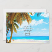 Strand, Palmen Trees Ozean Zielort Probe Einladung (Rückseite)