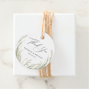 Strand Pampasgras Hochzeit Danke Geschenkanhänger