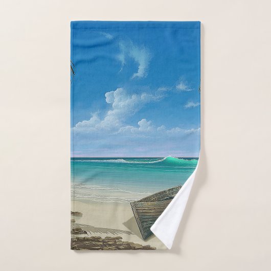 Strand-Paradies-Badezimmer-Tuch-Set Badhandtuch Set (Handtuch)