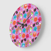 Strand-Party drehen Reinfall-Sonnenbrillen lila Große Wanduhr (Winkel)