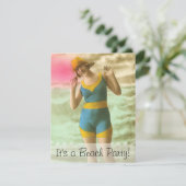 Strand-Party Einladung (Stehend Vorderseite)