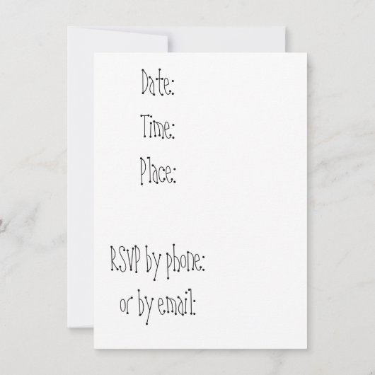 Strand-Party-Seemöwen! Einladung (Rückseite)