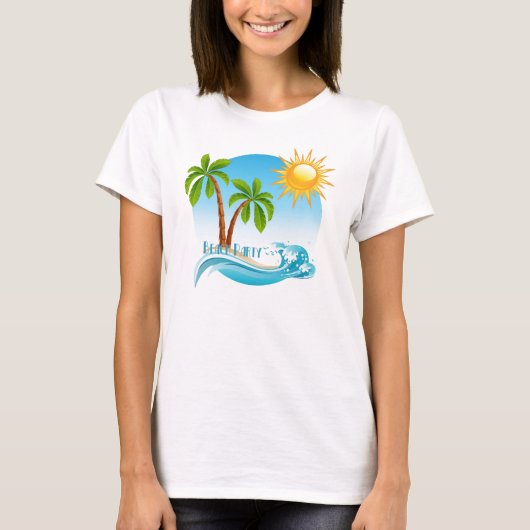 Strand-Party T-Shirt (Vorderseite)