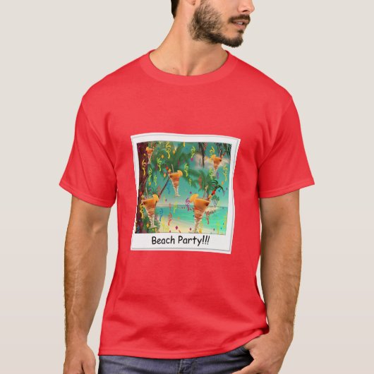 Strand-Party!!! T - Shirt (Vorderseite)