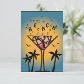 Strand-Partyentwurf Einladung (Stehend Vorderseite)