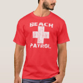 STRAND PATROUILLE beunruhigter weißer T-Shirt (Vorderseite)