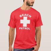 STRAND-PATROUILLE weißer Logo-Leibwächter T-Shirt (Vorderseite)