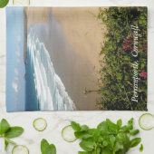 Strand Perranporth, Cornwall-Tuch Geschirrtuch (Gefaltet)